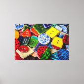 Kleurrijke decoratieve Buttonnen Canvas Afdruk (Voorkant)