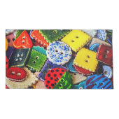 Kleurrijke decoratieve Buttonnen Kussensloop (Achterkant-Links)