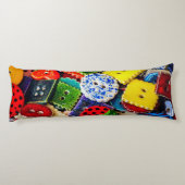 Kleurrijke decoratieve Buttonnen Lichaamskussen (Achterkant)