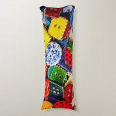 Kleurrijke decoratieve Buttonnen Lichaamskussen (Voorkant Verticaal)