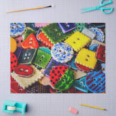 Kleurrijke decoratieve Buttonnen Tissuepapier (Craft)