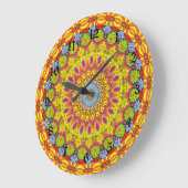 Kleurrijke decoratieve mandala grote klok (Hoek)
