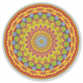Kleurrijke decoratieve mandala sticker (Voorkant)
