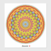 Kleurrijke decoratieve mandala sticker (Vel)