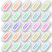 Kleurrijke decoratieve mini bujo planner paperclip sticker (Voorkant)