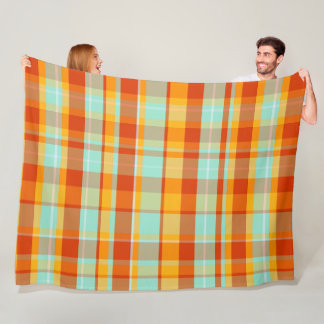 Kleurrijke decoratieve retro boheemse ruit fleece deken