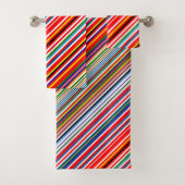 Kleurrijke decoratieve strepen bad handdoek (Insitu)