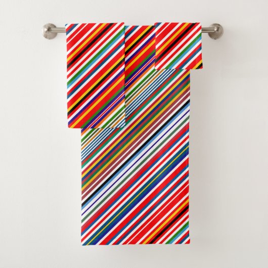 Kleurrijke decoratieve strepen bad handdoek (Insitu)