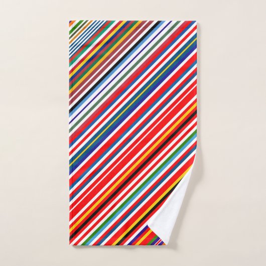 Kleurrijke decoratieve strepen bad handdoek (Handdoek)