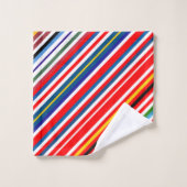 Kleurrijke decoratieve strepen bad handdoek (Wasdoekje)