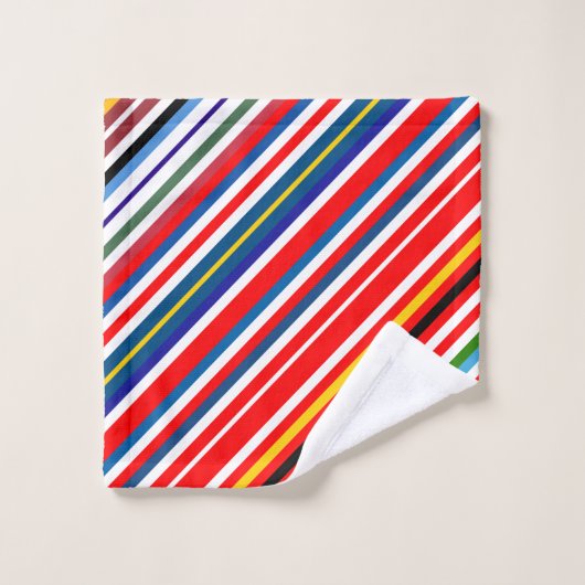 Kleurrijke decoratieve strepen bad handdoek (Wasdoekje)