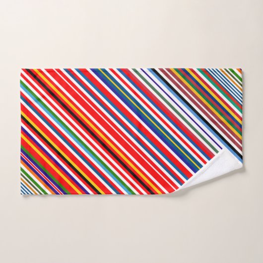 Kleurrijke decoratieve strepen bad handdoek (Handdoek)