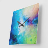 Kleurrijke decoratieve vierkante klok (Hoek)