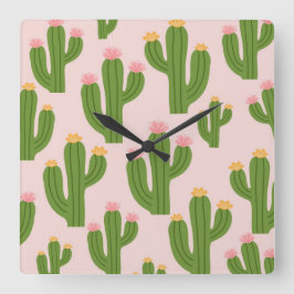 Kleurrijke decoratieve vierkante klok