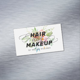 Kleurrijke delicate bloemen, bouquet Hair & make-u Magnetisch Visitekaartje