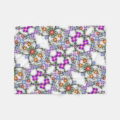 Kleurrijke delicate bloemen fleece deken (Voorkant (Horizontaal))