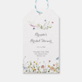 Kleurrijke Delicate Wilde Bloemen Bruiloftsshower Cadeaulabel (Voorkant)