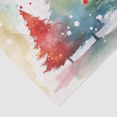 Kleurrijke dennenbomen Kerstmis Tissuepapier (Detail)