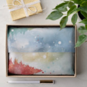 Kleurrijke dennenbomen Kerstmis Tissuepapier (Geschenk)