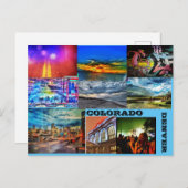 KLEURRIJKE DENVER; COL.ORADO FEESTDAGENKAART (Voorkant / Achterkant)