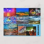 KLEURRIJKE DENVER; COL.ORADO FEESTDAGENKAART (Voorkant)