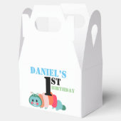 Kleurrijke derde pijler eerste geboortenavor bedankdoosjes (Geopend)