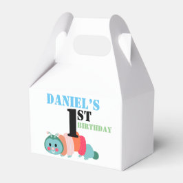 Kleurrijke derde pijler eerste geboortenavor bedankdoosjes