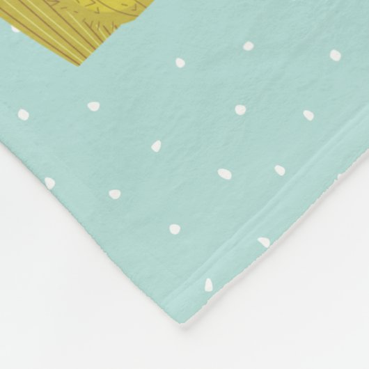 Kleurrijke Desert Alpaca Gepersonaliseerde Fleece  (Hoek)