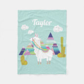 Kleurrijke Desert Alpaca Gepersonaliseerde Fleece (Voorkant)