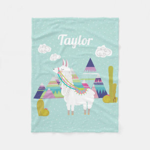 Kleurrijke Desert Alpaca Gepersonaliseerde Fleece 