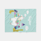 Kleurrijke Desert Alpaca Gepersonaliseerde Fleece  Deken (Voorkant (Horizontaal))