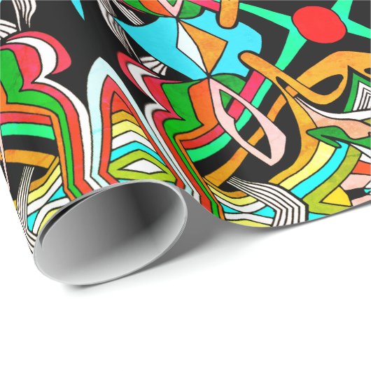 Kleurrijke Design Cadeaupapier (Rol Hoek)