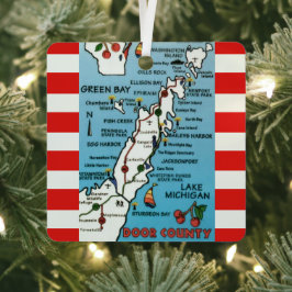 Kleurrijke deur county Wisconsin metalen ornament