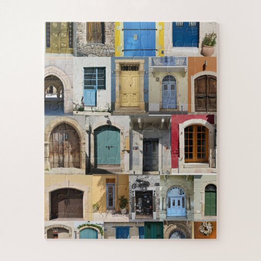 Kleurrijke deuren van Cyprus Legpuzzel (Verticaal)