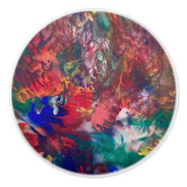 Kleurrijke Deurknop Regenboog Boho Accent Handle Keramische Knop