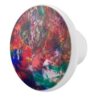 Kleurrijke Deurknop Regenboog Boho Accent Handle Keramische Knop