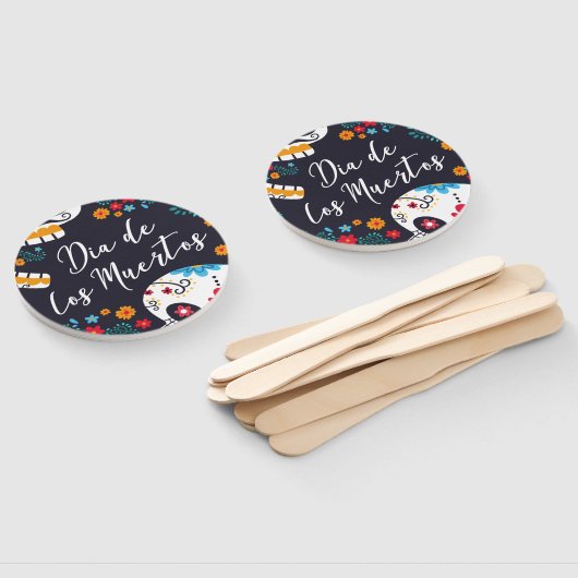 Kleurrijke Dia de los Muertos | Handventilator Handwaaier (Niet-gemonteerd)