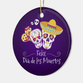 Kleurrijke Dia de los Muertos | Keramische ornamen Keramisch Ornament (Links)