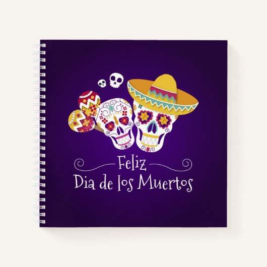 Kleurrijke Dia de los Muertos | Notitieboek (Voorkant)