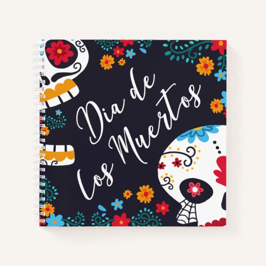 Kleurrijke Dia de los Muertos | Notitieboek (Voorkant)