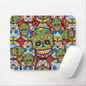 Kleurrijke Dia de los Muertos Skulls Muismat (Met muis)