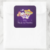 Kleurrijke Dia de los Muertos | STICKER (Tas)