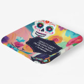 Kleurrijke Dia De Los Muertos suikerschedel Papieren Bordje (Gebogen)