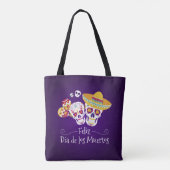 Kleurrijke Dia de los Muertos | Tote bag (Achterkant)