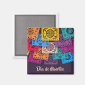 Kleurrijke Dia de Muertos Banners | Magneet (Voorkant / Achterkant)