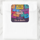 Kleurrijke Dia de Muertos banners | Sticker (Tas)
