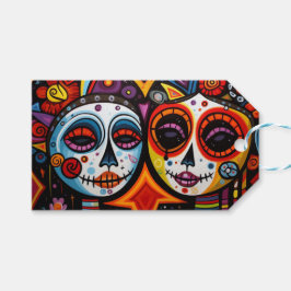 Kleurrijke 💀 Día de Muertos Cadeaulabel