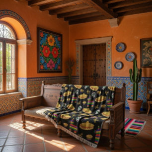 Kleurrijke Día de Muertos Mexicaanse Feest Deken