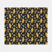 Kleurrijke Día de Muertos Mexicaanse Fiesta Worp Fleece Deken (Voorkant (Horizontaal))