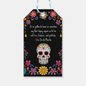 💀 Kleurrijke Día de Muertos Party Cadeaulabel (Achterkant)